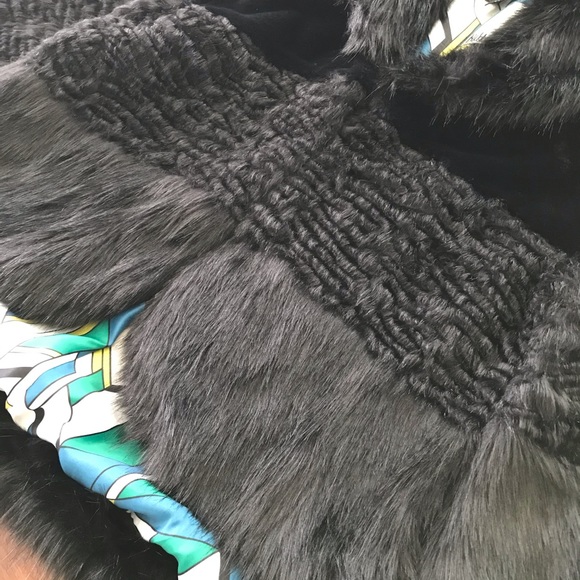 CeLeste by Bibhu fur cape black and white - Picture 4 of 13